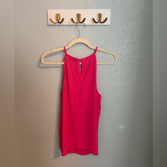 CeCe Vibrant Pink Sleeveless Blouse - Picture 3 of 4